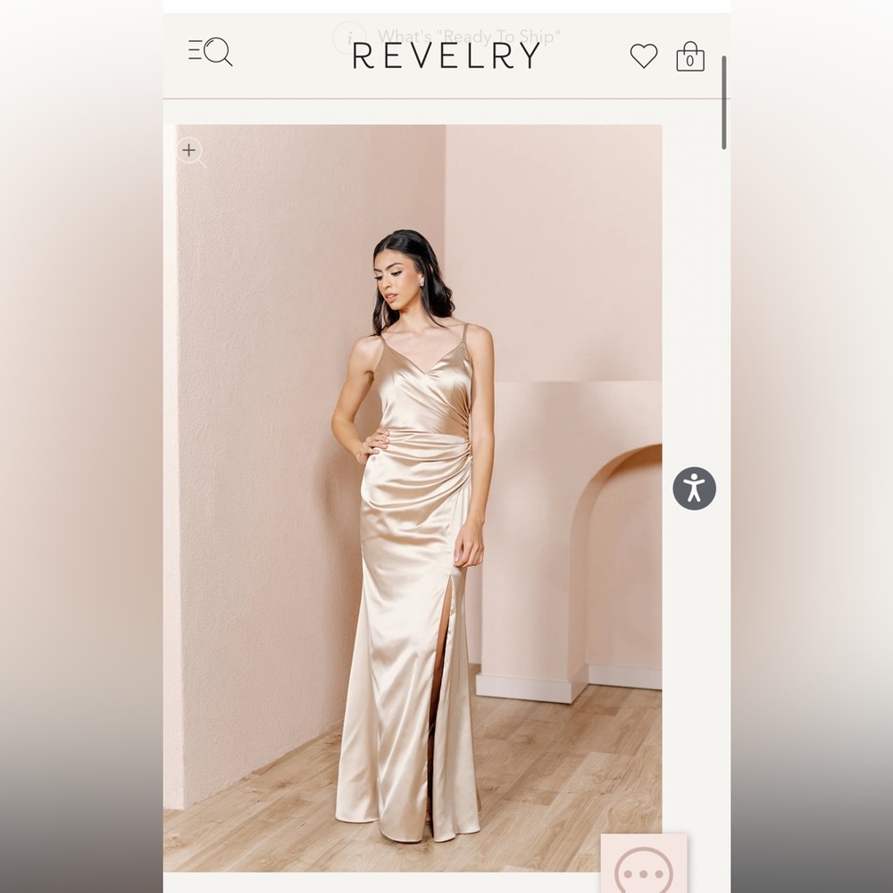 REVELRY SATIN GOLD CHAMPAGNE (703) RORY SIZE 4